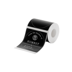 Matta svarta runda etiketter til niimbot