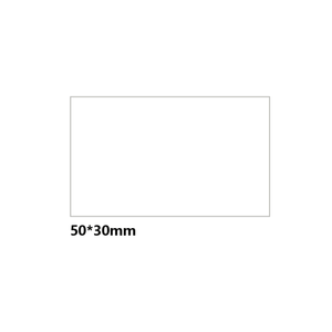Valkoiset etiketit suorilla reunoilla - 50 x 30 mm (230 kpl)
